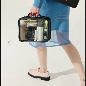 Calpak Clear Black-Trim Cosmetic Case